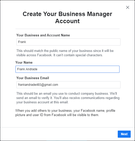 Where is Business Manager on Facebook